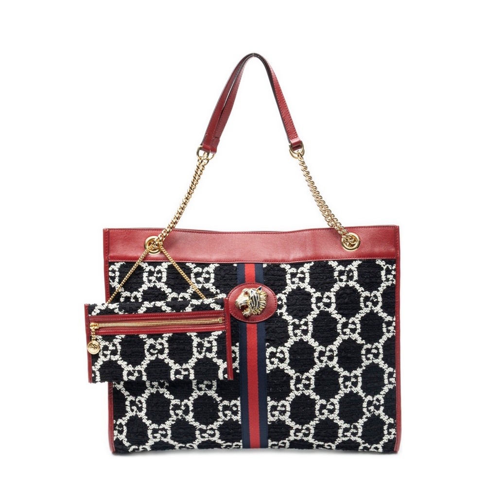 Gucci Rajah Tweed Chain Large Tote